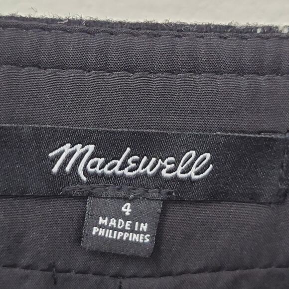 Madewell Academia Preppy Lined Sz 4 Plaid Fireside Mini Skirt Wool Viscose Blend - Picture 5 of 7